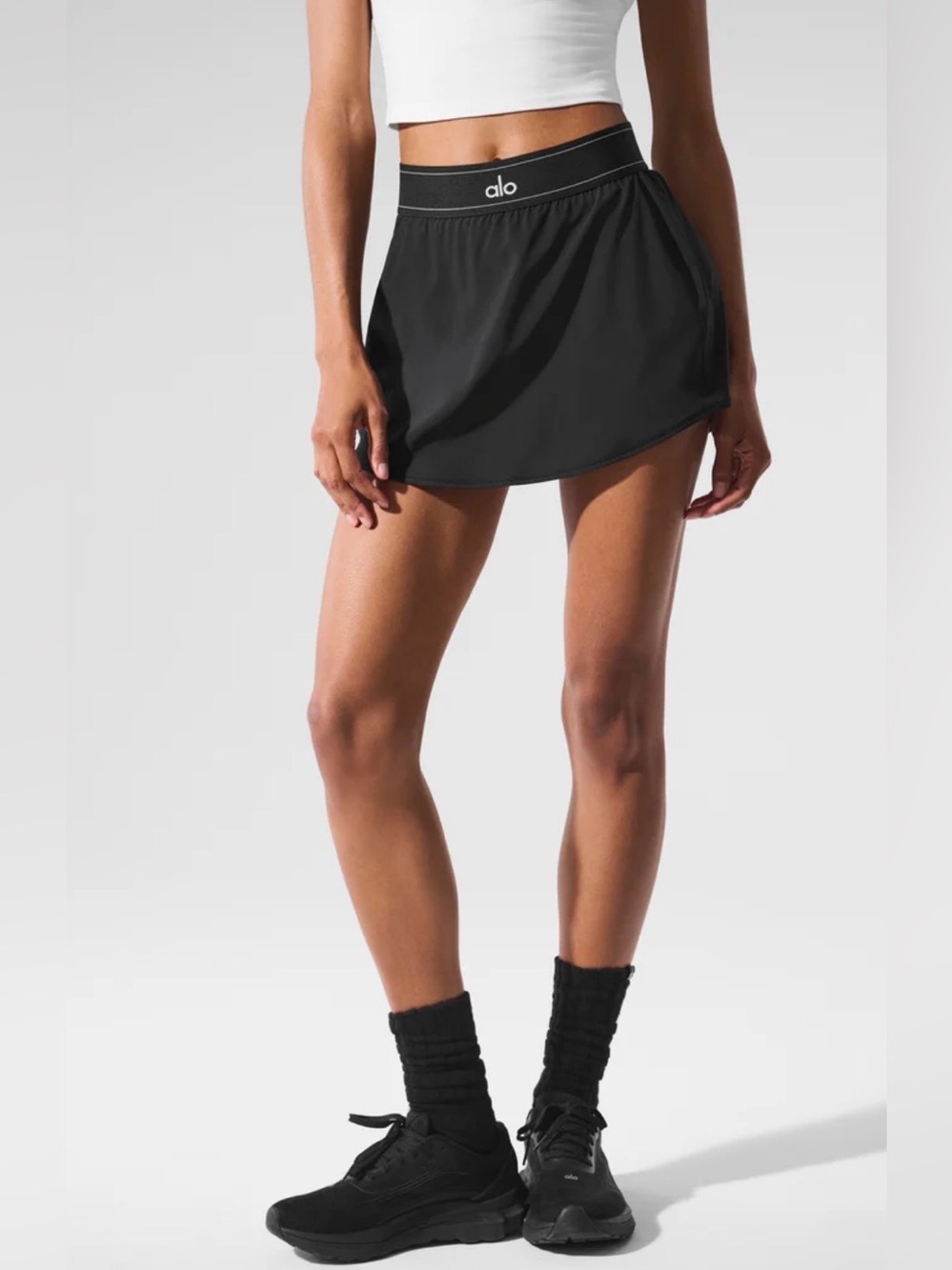ALO match point black skirt